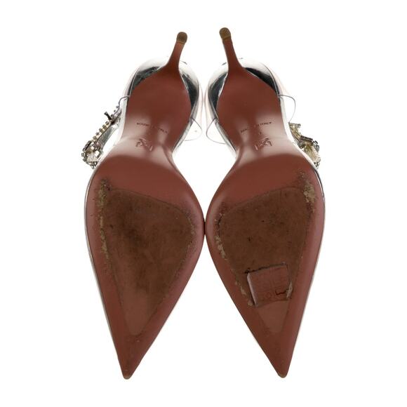❤️Amina Muaddi PVC Crystal Embellishments D'Orsay Pumps❤️ - Picture 5 of 5